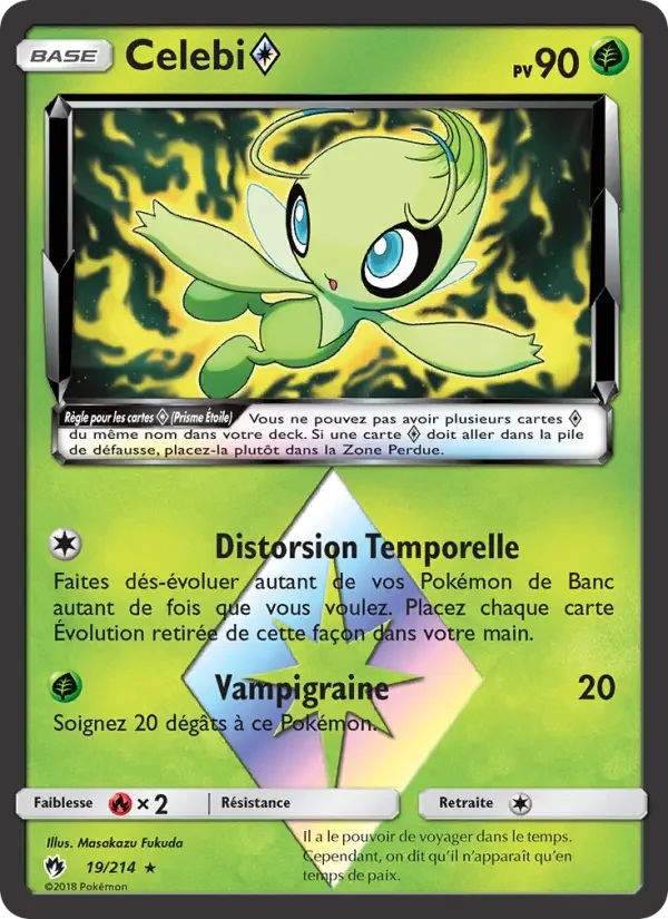 Carte Pokémon Celebi ◇ #19 — Tonnerre Perdu