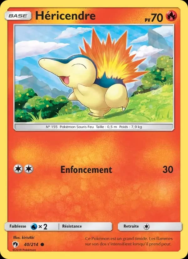 Carte Pokémon Héricendre #40 — Tonnerre Perdu