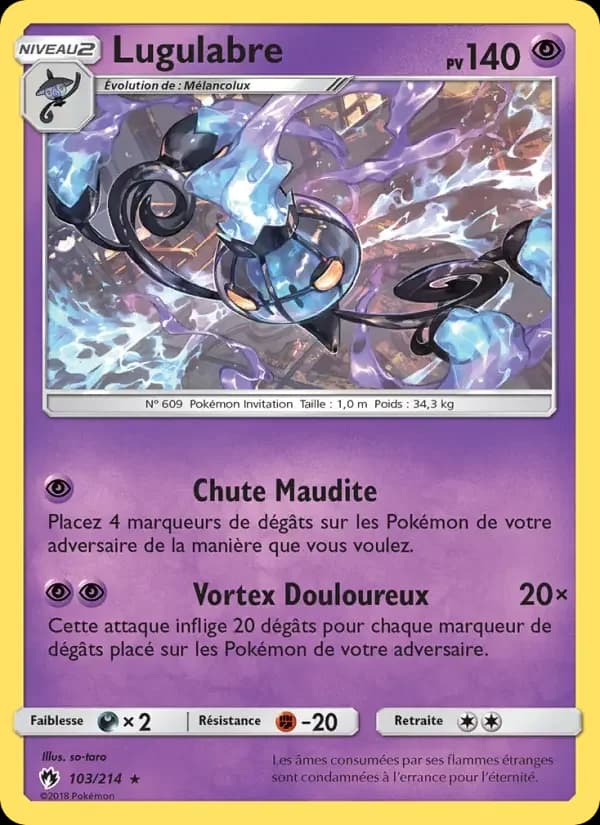 Carte Pokémon Lugulabre #103 — Tonnerre Perdu