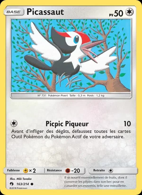 Carte Pokémon Picassaut #163 — Tonnerre Perdu