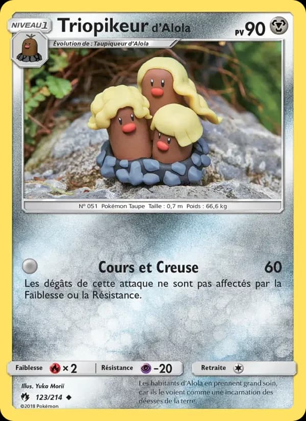 Carte Pokémon Triopikeur d’Alola #123 — Tonnerre Perdu