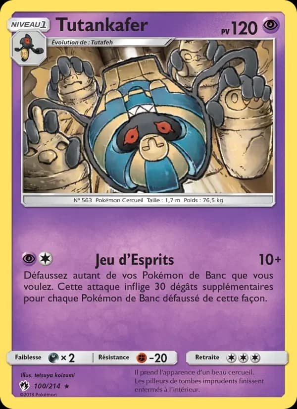 Carte Pokémon Tutankafer #100 — Tonnerre Perdu