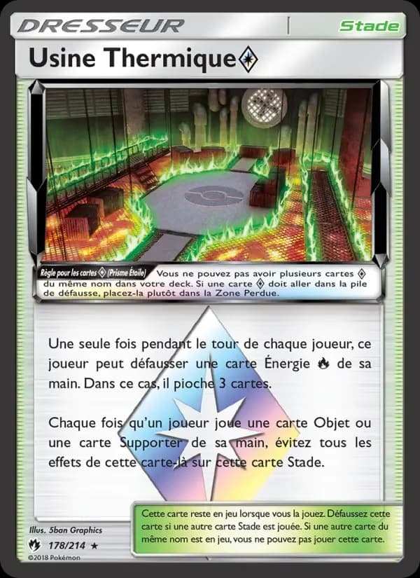 Carte Pokémon Usine Thermique ◇ #178 — Tonnerre Perdu