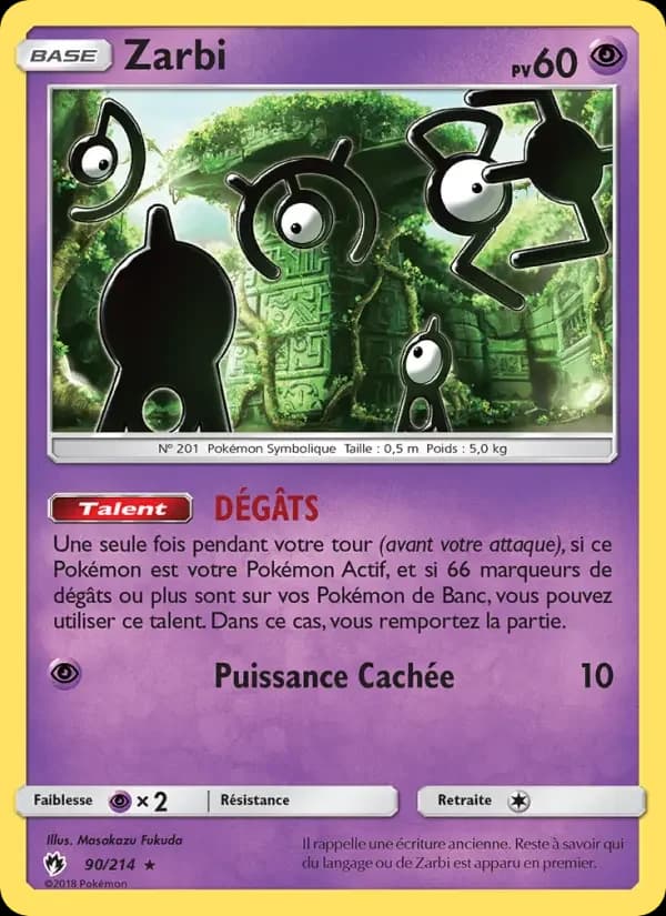 Carte Pokémon Zarbi #90 — Tonnerre Perdu