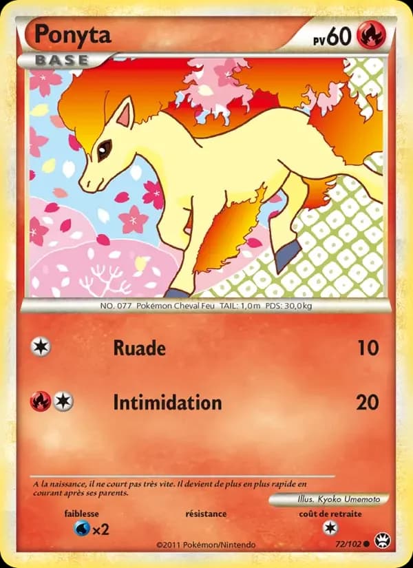 Carte Pokémon Ponyta #72 — Triomphe