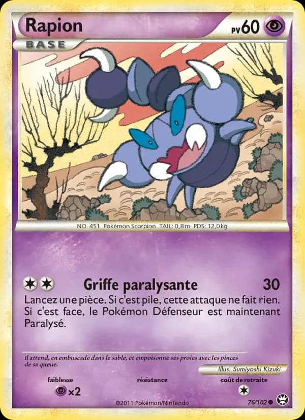 Carte Pokémon Rapion #76 — Triomphe