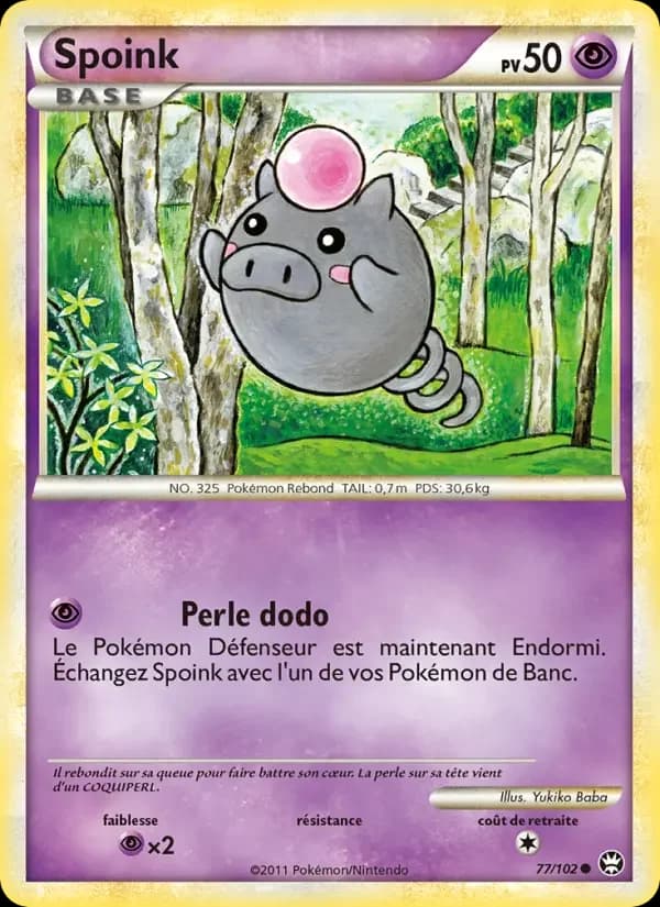 Carte Pokémon Spoink #77 — Triomphe