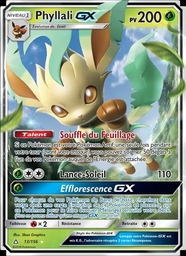 Carte Pokémon Phyllali GX #13 — Ultra-Prisme