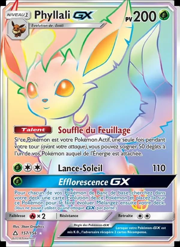 Carte Pokémon Phyllali GX #157 — Ultra-Prisme
