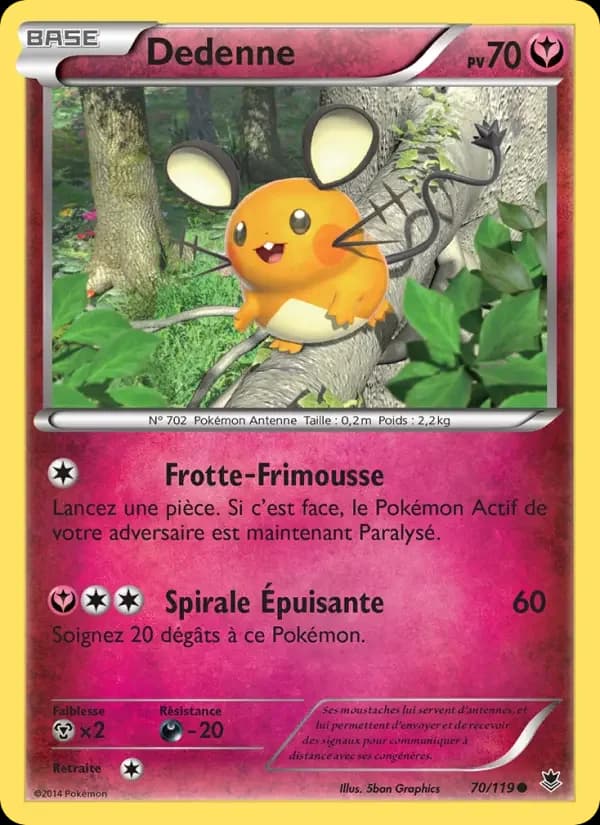 Carte Pokémon Dedenne #70 — Vigueur Spectrale