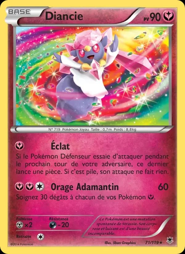 Carte Pokémon Diancie #71 — Vigueur Spectrale