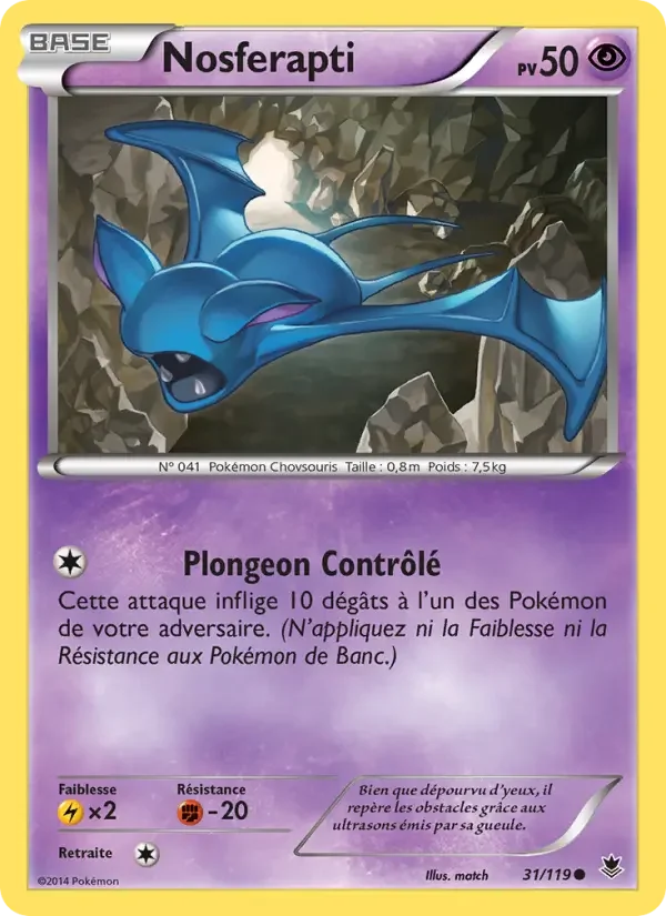 Carte Pokémon Nosferapti #31 — Vigueur Spectrale