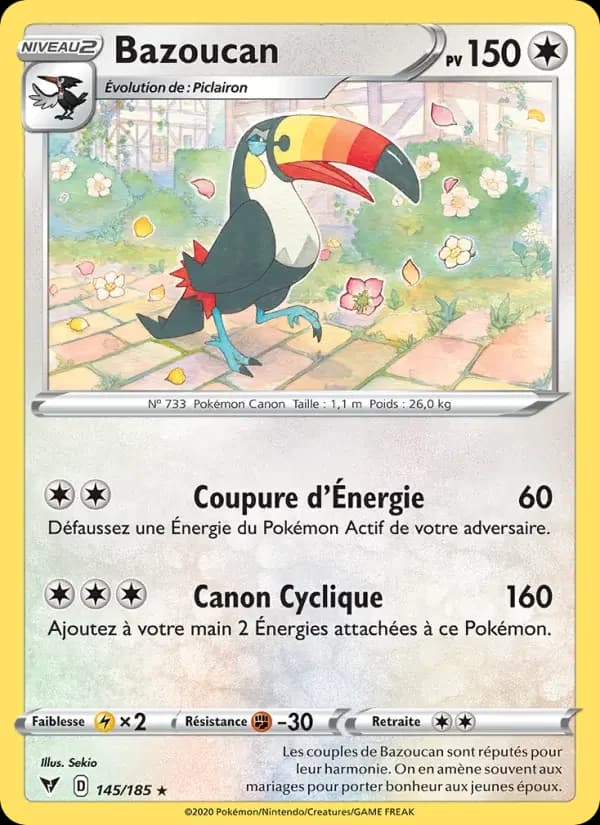 Carte Pokémon Bazoucan #145 — Voltage Éclatant
