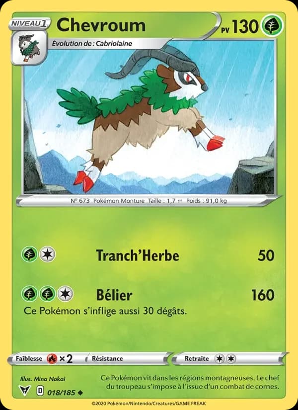 Carte Pokémon Chevroum #18 — Voltage Éclatant