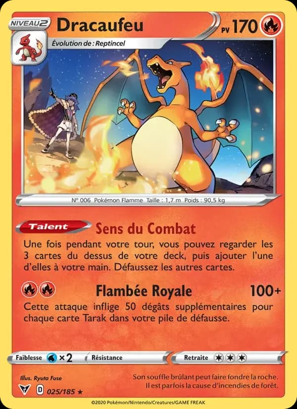 Carte Pokémon Dracaufeu #25 — Voltage Éclatant