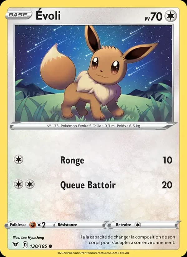 Carte Pokémon Évoli #130 — Voltage Éclatant