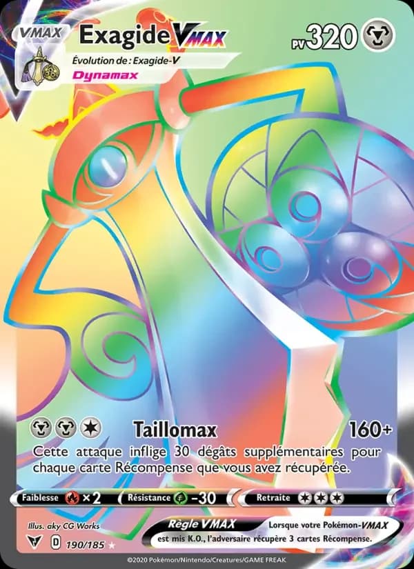 Carte Pokémon Exagide VMAX #190 — Voltage Éclatant