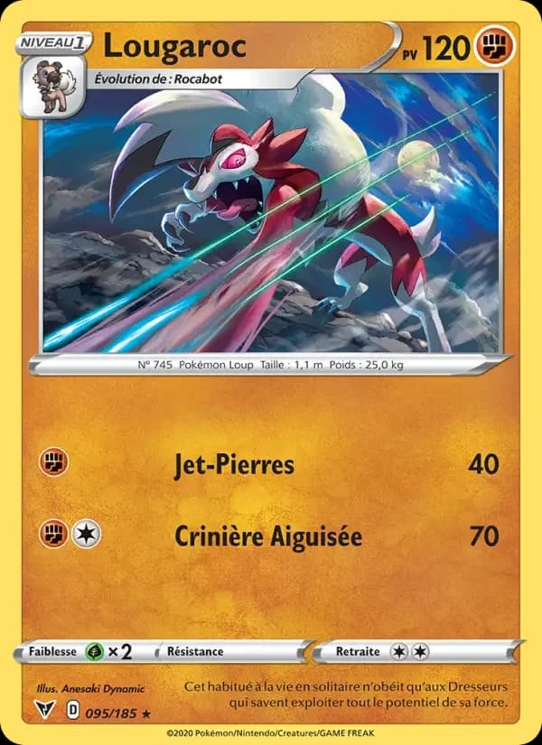 Carte Pokémon Lougaroc #95 — Voltage Éclatant