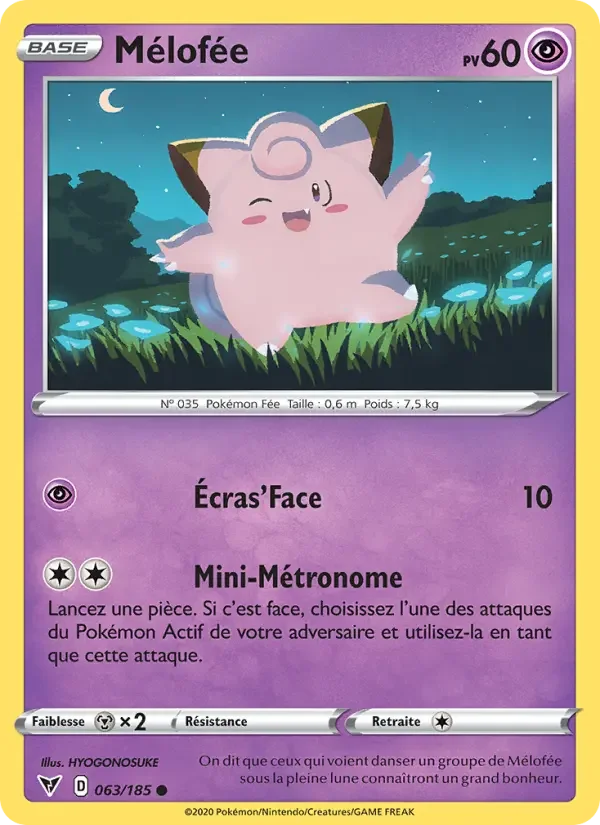 Carte Pokémon Mélofée #63 — Voltage Éclatant