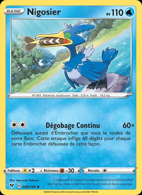 Carte Pokémon Nigosier #40 — Voltage Éclatant