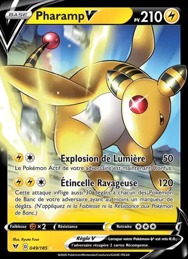 Carte Pokémon Pharamp V #49 — Voltage Éclatant