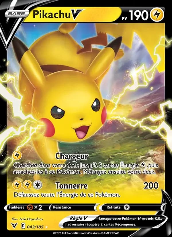 Carte Pokémon Pikachu V #43 — Voltage Éclatant