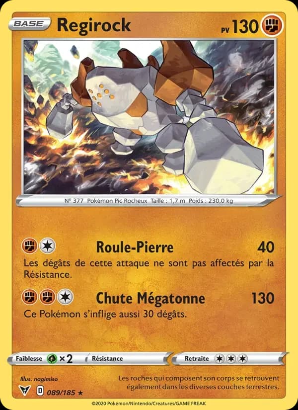 Carte Pokémon Regirock #89 — Voltage Éclatant