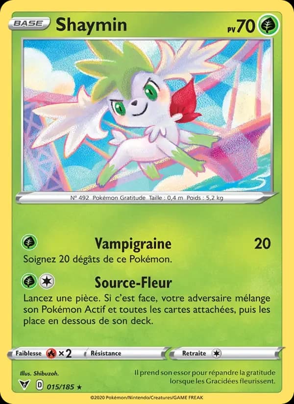 Carte Pokémon Shaymin #15 — Voltage Éclatant