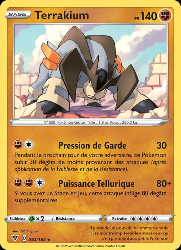 Carte Pokémon Terrakium #92 — Voltage Éclatant