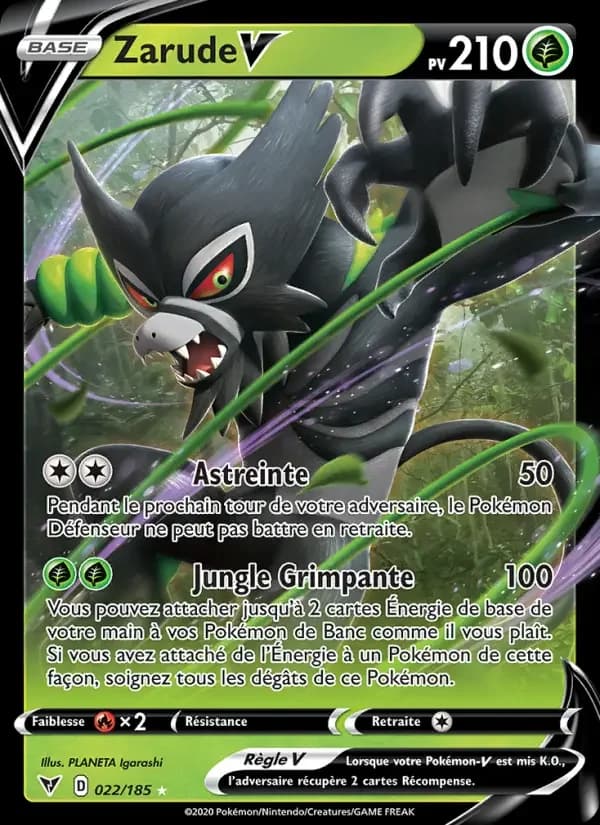 Carte Pokémon Zarude V #22 — Voltage Éclatant