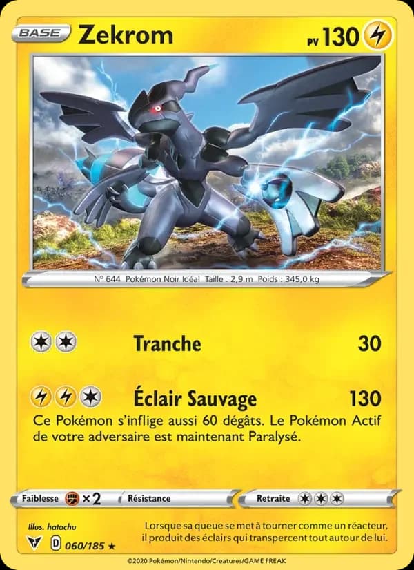 Carte Pokémon Zekrom #60 — Voltage Éclatant