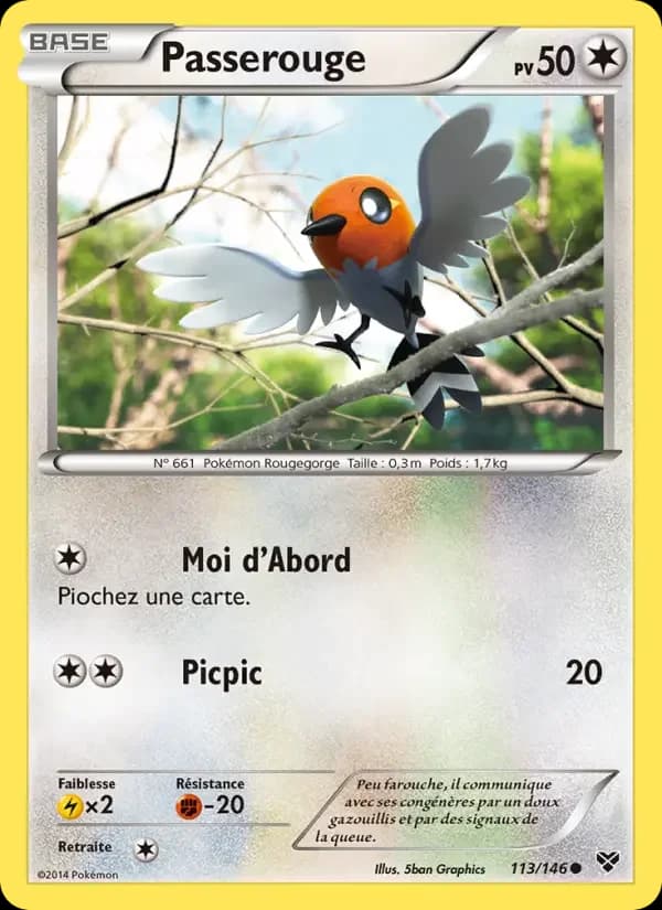 Carte Pokémon Passerouge #113 — XY
