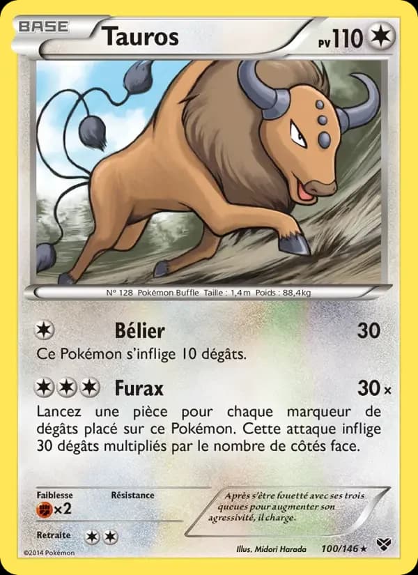 Carte Pokémon Tauros #100 — XY