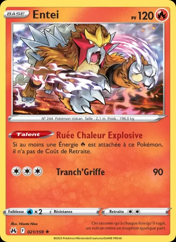 Carte Pokémon Entei #021 — Zénith Suprême