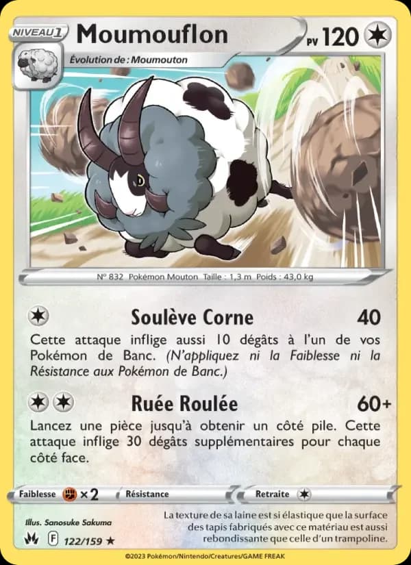 Carte Pokémon Moumouflon #122 — Zénith Suprême