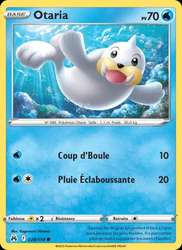 Carte Pokémon Otaria #029 — Zénith Suprême