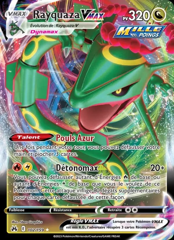 Carte Pokémon Rayquaza VMAX #102 — Zénith Suprême