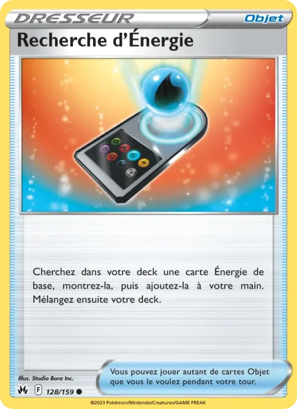 Carte Pokémon Recherche d'Énergie #128 — Zénith Suprême