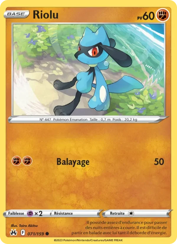 Carte Pokémon Riolu #071 — Zénith Suprême