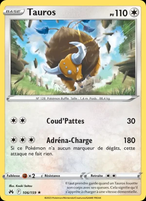 Carte Pokémon Tauros #106 — Zénith Suprême