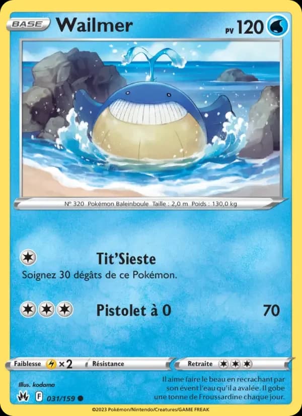 Carte Pokémon Wailmer #031 — Zénith Suprême