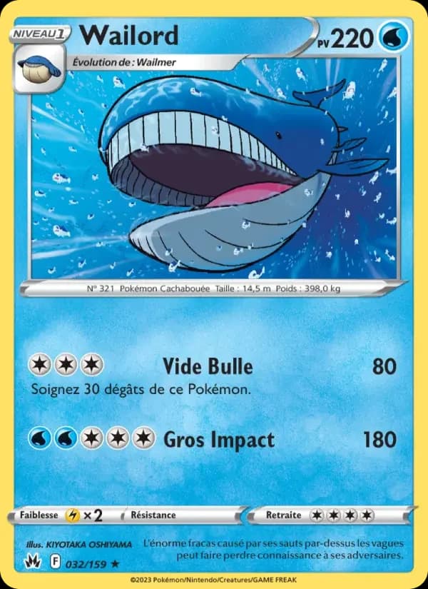 Carte Pokémon Wailord #032 — Zénith Suprême