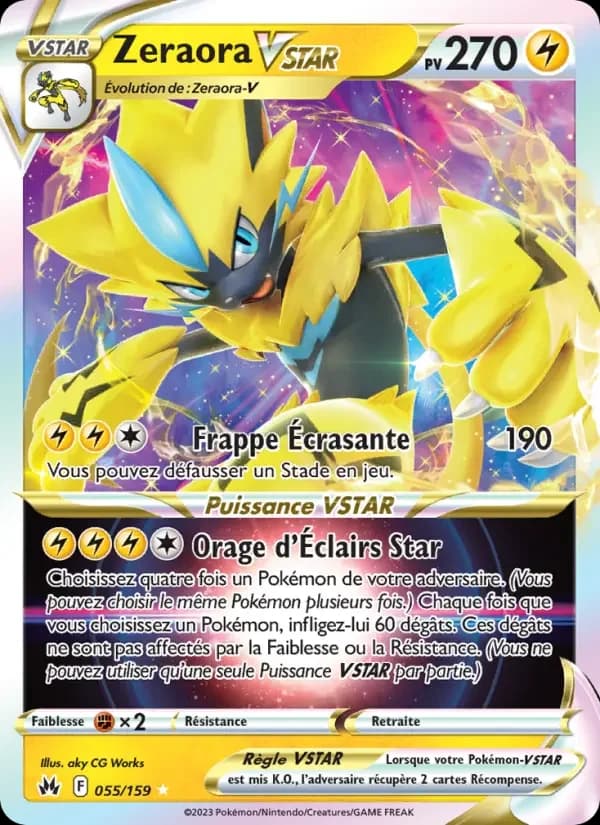 Carte Pokémon Zeraora VSTAR #055 — Zénith Suprême